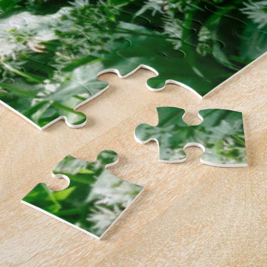 Blumen | Weiße Wildblumen im Wald Puzzle (Seite)