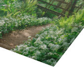 Blumen | Weiße Wildblumen im Wald Schneidebrett (Ecke)