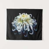 Blumen | Weißer Chrysanthemum Wandteppich (Vorderseite (Horizontal))