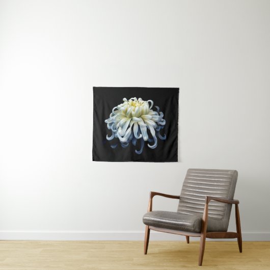 Blumen | Weißer Chrysanthemum Wandteppich (Beispiel (Horizontal))