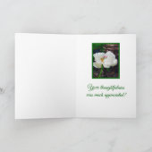Blumen/Weißes Peony/ Danke Karte (Innenseite)