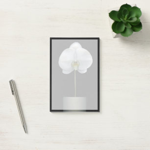 Blumen   Weißorchid-Blume Post-it Klebezettel