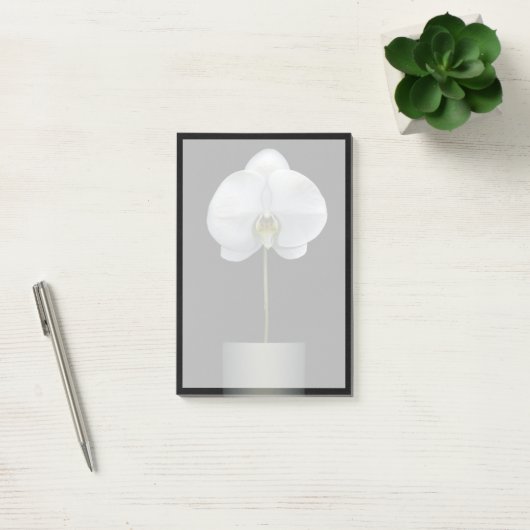 Blumen | Weißorchid-Blume Post-it Klebezettel (Büro)