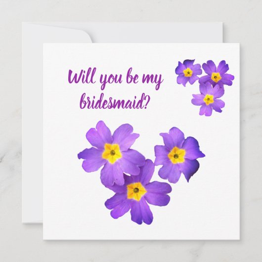Blumen Werden Sie meine Bridesmaid-Karte sein Einladung (Vorderseite)
