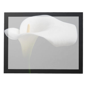 Blumen   White Calla Lily Notizblock