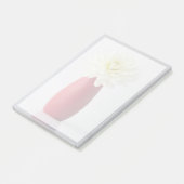 Blumen | White Dahlia in Red Vase Post-it Klebezettel (angewinkelt)