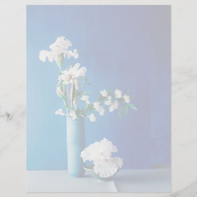 Blumen | White Iris in Vase (Vorderseite)