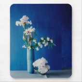 Blumen | White Iris in Vase Mousepad (Vorne)
