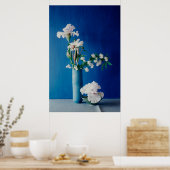 Blumen | White Iris in Vase Poster (Küche)