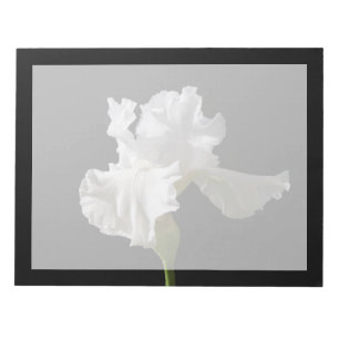 Blumen   White Iris Notizblock
