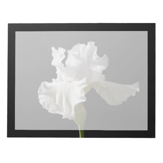 Blumen | White Iris Notizblock (Vorderseite)