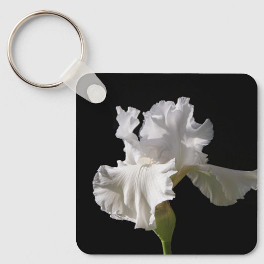 Blumen | White Iris Schlüsselanhänger (Vorderseite)
