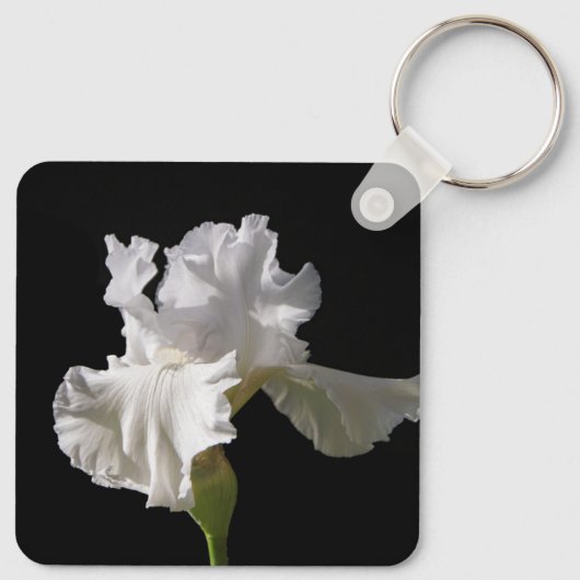 Blumen | White Iris Schlüsselanhänger (Rückseite)