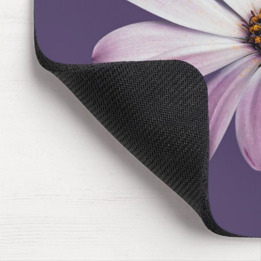 Blumen | White & Lila Daisy Mousepad (Ecke)