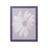 Blumen | White & Lila Daisy Notizblock (Rotiert)