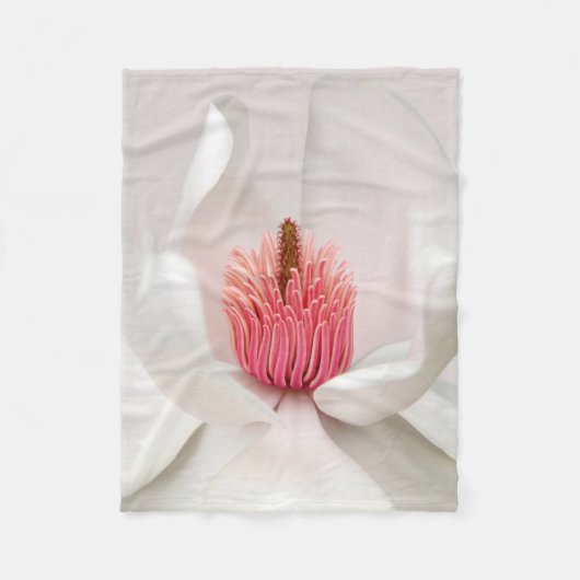 Blumen | White Magnolia Fleecedecke (Vorderseite)