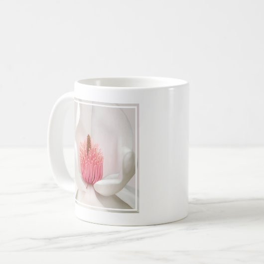 Blumen | White Magnolia Kaffeetasse (Vorderseite Links)