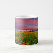 Blumen | Wildblume Felsschneebedeckte Berge Kaffeetasse (Mittel)