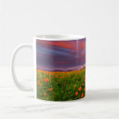 Blumen | Wildblume Felsschneebedeckte Berge Kaffeetasse (Links)