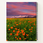 Blumen | Wildblume Felsschneebedeckte Berge Notizblock (Rückseite)