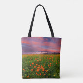 Blumen | Wildblume Felsschneebedeckte Berge Tasche (Rückseite)