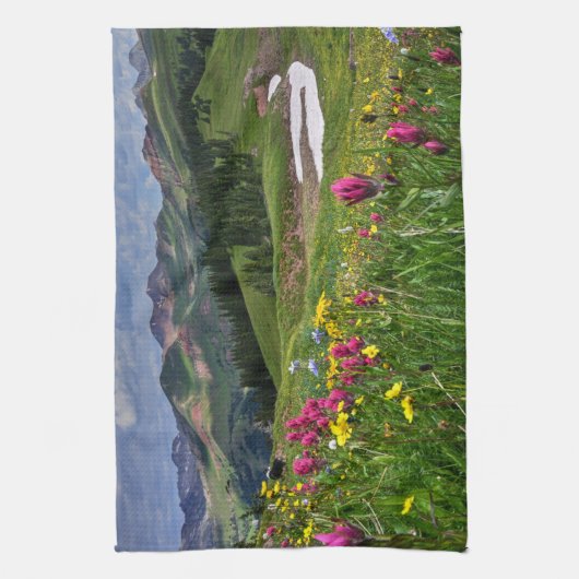 Blumen | Wildblumen Durango, Colorado Geschirrtuch (Vertikal)
