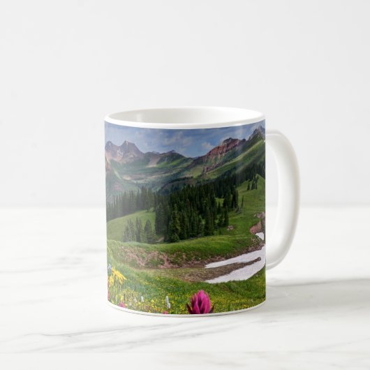 Blumen | Wildblumen Durango, Colorado Kaffeetasse (VorderseiteRechts)