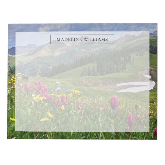 Blumen | Wildblumen Durango, Colorado Notizblock (Vorderseite)