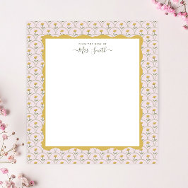 Blumen-Wildblumen-elegante Notizkarten Notizblock