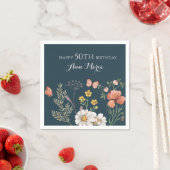Blumen-Wildblumen-Geburtstag Serviette (Beispiel)