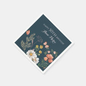 Blumen-Wildblumen-Geburtstag Serviette (Ecke)