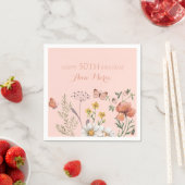Blumen-Wildblumen-Geburtstag Serviette (Beispiel)