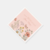 Blumen-Wildblumen-Geburtstag Serviette (Ecke)