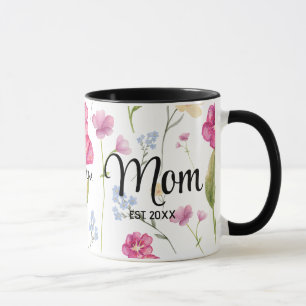 Blumen-Wildblumen-Geschenk für neue Mütter, etabli Tasse