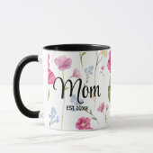 Blumen-Wildblumen-Geschenk für neue Mütter, etabli Tasse (Links)