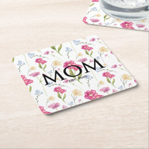 Blumen-Wildblumen-Geschenk für neue Mütter - Mama  Rechteckiger Pappuntersetzer