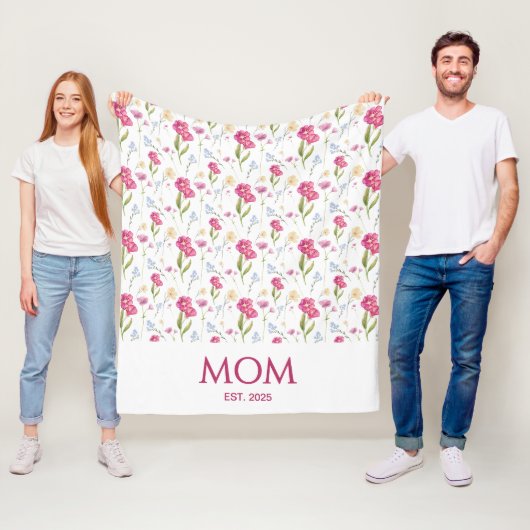 Blumen-Wildblumen-Mama Etabliert Fleecedecke (Beispiel)