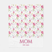 Blumen-Wildblumen-Mama Etabliert Fleecedecke (Vorderseite)