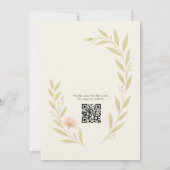 Blumen-Wildblumen-QR-Code-Junggesellinnenabschied Einladung (Rückseite)