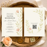 Blumen-Wildblumen-QR-Code-Junggesellinnenabschied