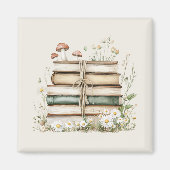 Blumen Wilde Blumen Vintage Bücher Magnet (Vorne)
