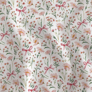 Blumen wilde rosa Schleifen Stoff