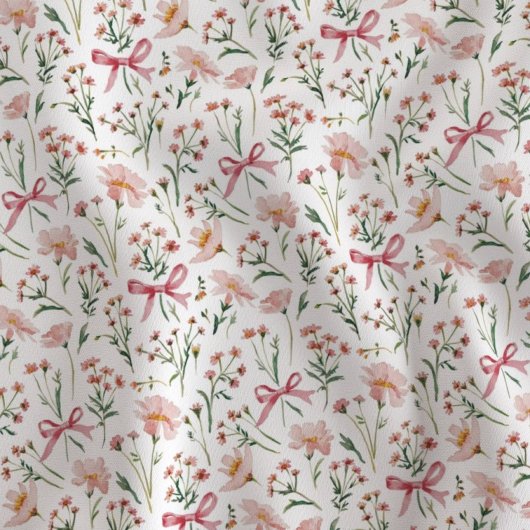 Blumen wilde rosa Schleifen Stoff