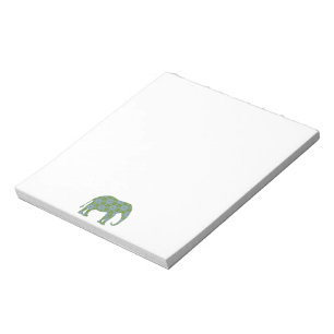 Blumen-Wilder-Elefant Notizblock