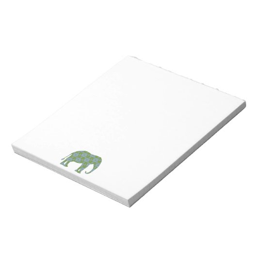 Blumen-Wilder-Elefant Notizblock (Rotiert)
