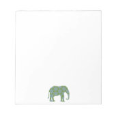 Blumen-Wilder-Elefant Notizblock (Vorderseite)