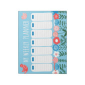 Blumen-Wochenplaner-Notizblock Notizblock (Rotiert)