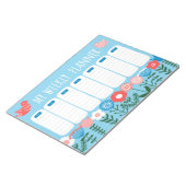 Blumen-Wochenplaner-Notizblock Notizblock (angewinkelt)