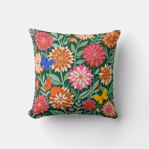 Blumen-Wurfkissen – Matisse Dahlien & Schmetterlin Kissen