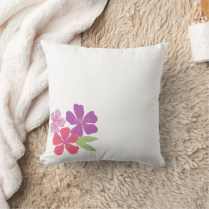 Blumen-Wurfkissen – Rosa und violette Blütenpracht Kissen